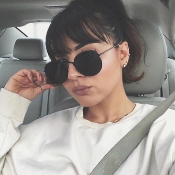 VINTAGE ROUND RETRO SUNGLASSES NWOT - Picture 3 of 6